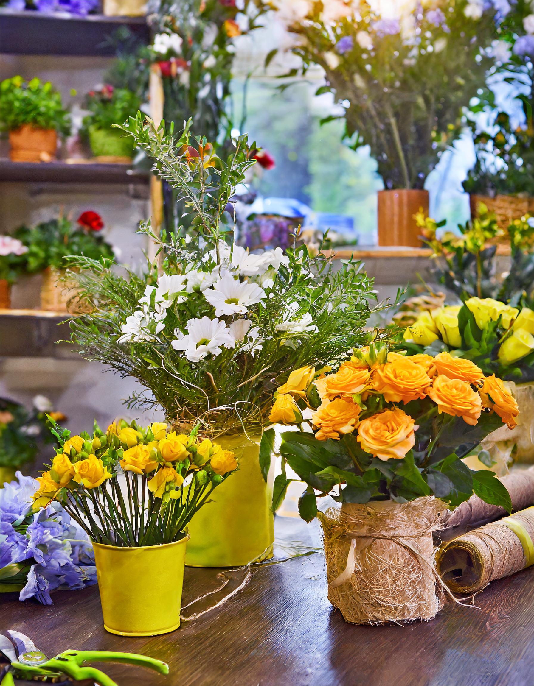 Exquisite Blumengestecke und Sträuße im modernen Design